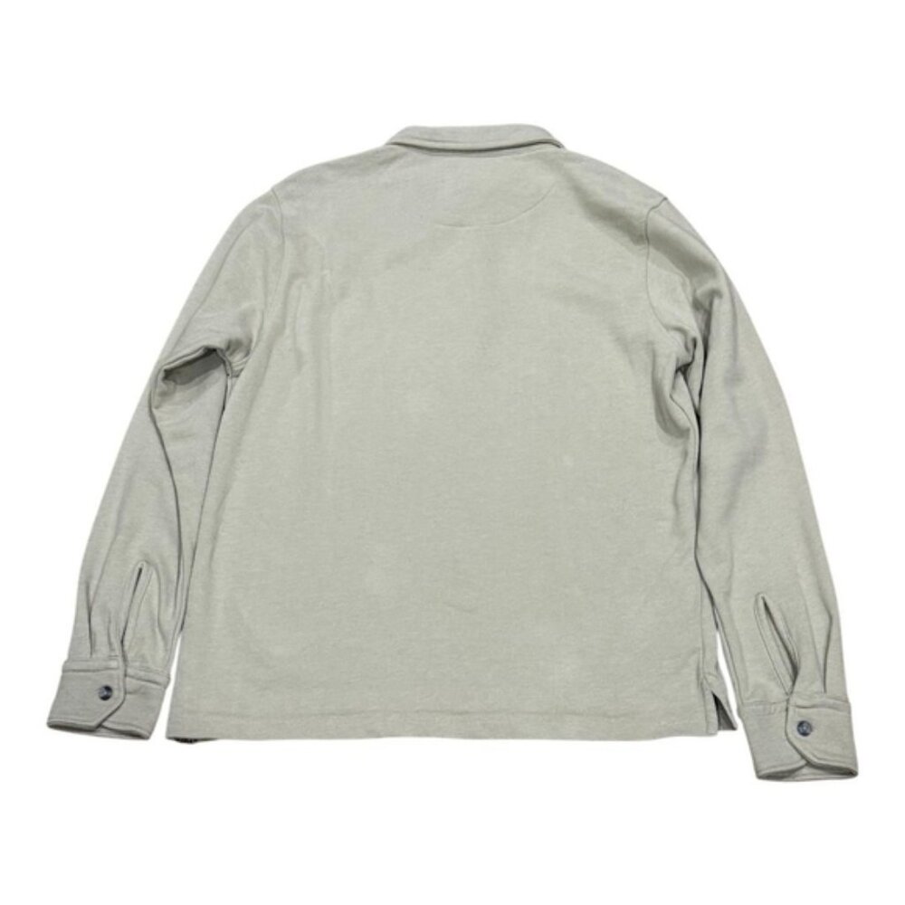 Nantucket Whaler Polo Shirt Men L Sage Green Long Sleeve Collared Button Cuff - Picture 6 of 6